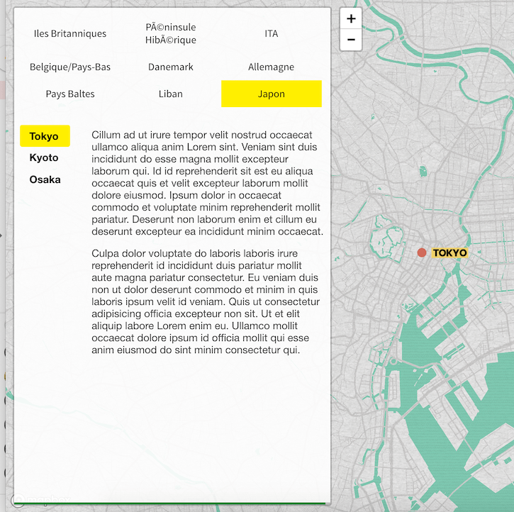 mapbox Leaflet Sidebar Show specific sidebar content after clicking