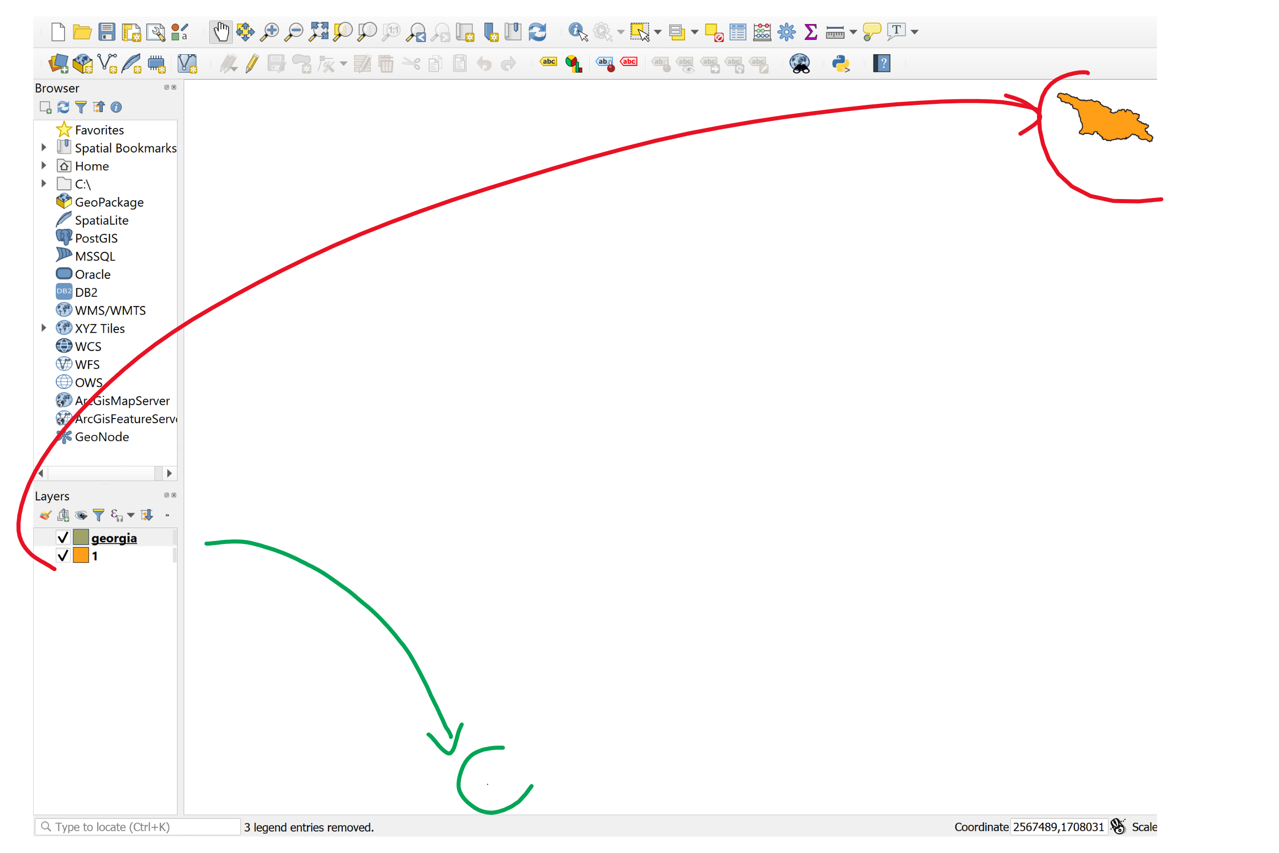qgis Changing bad coordinates of GeoJSON shape to coordinates of another GeoJSON shape
