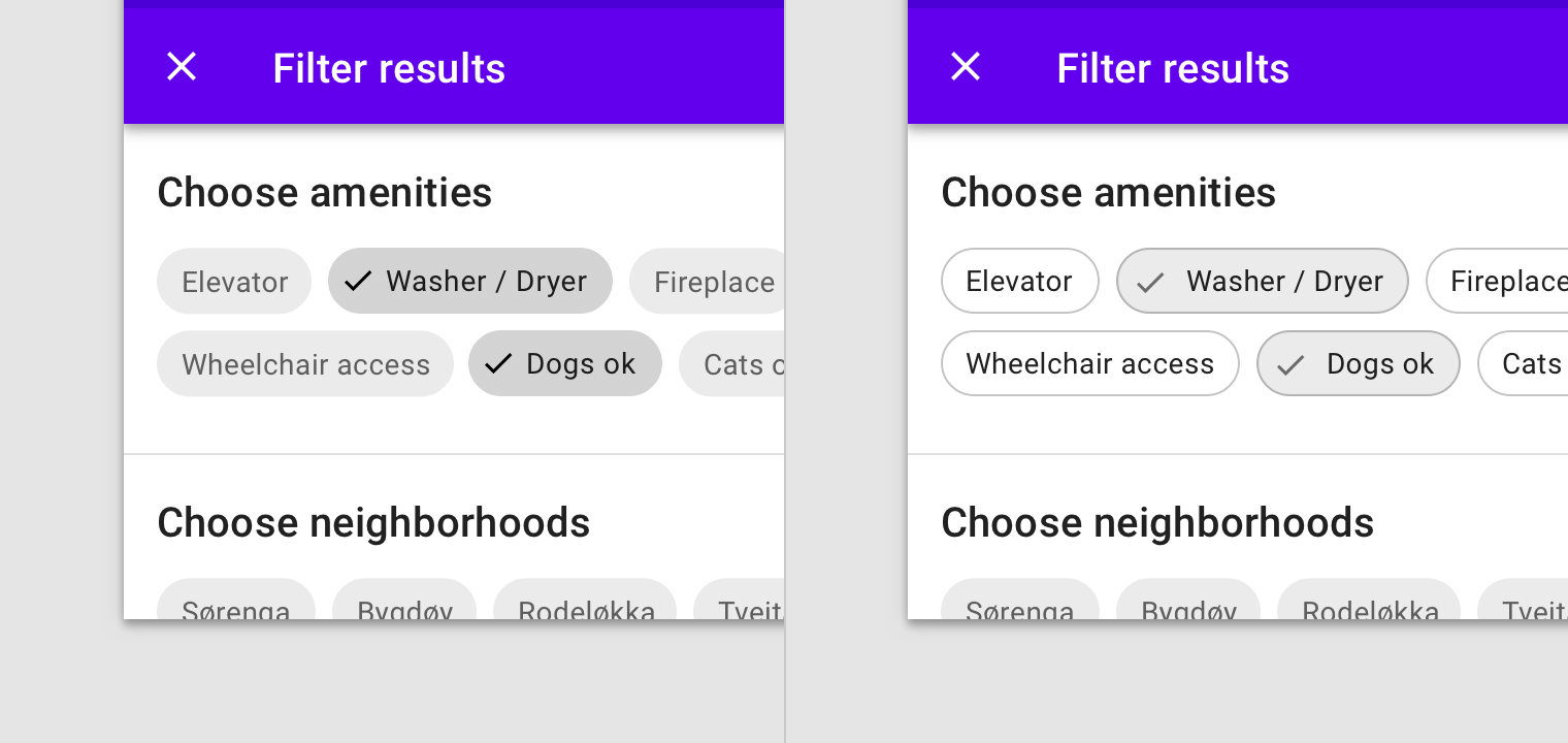 icons How should the filter feature manifest itself in google material design tables User