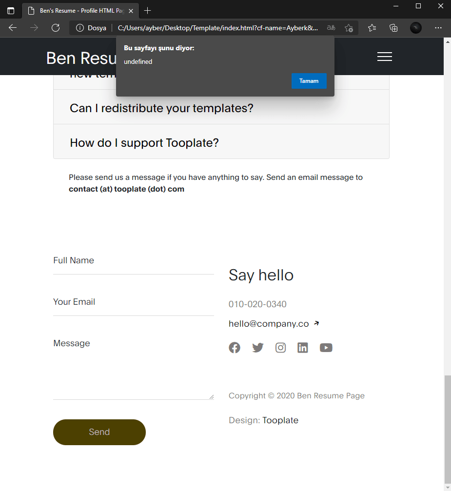 javascript How can I print multiple vars in alert box in JS Stack