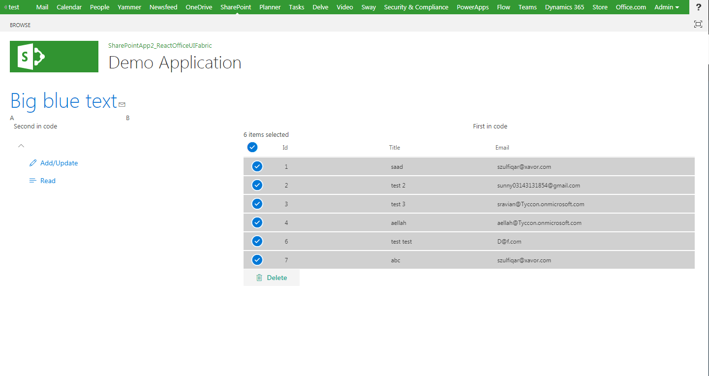 Using Office UI Fabric React with SharePoint hosted app SharePoint