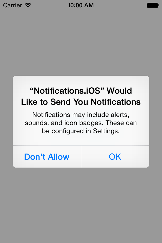 swift How to show notification enable alert after some