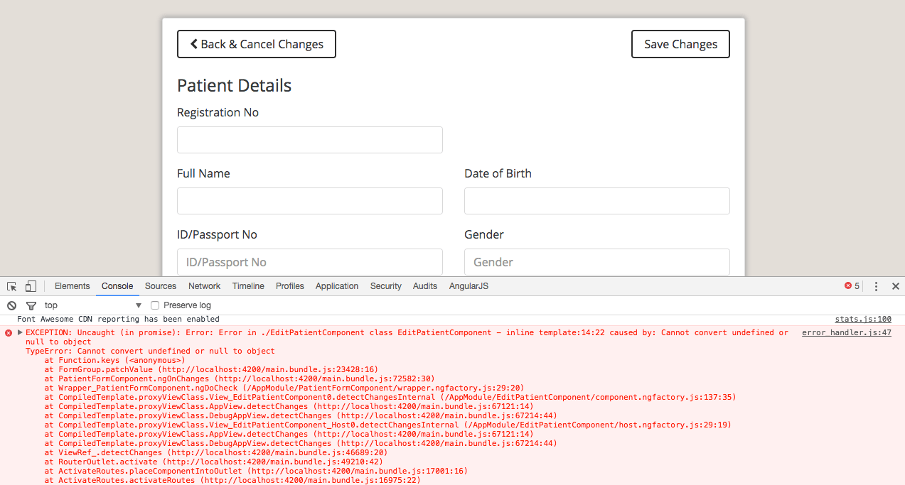 angular2 routing Angular 2 route resolve Error Uncaught (in promise