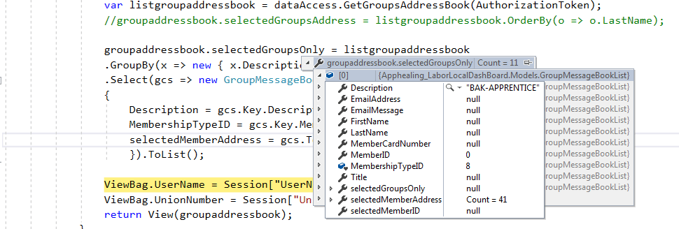 mvc How to display a C List inside a webgrid column based on