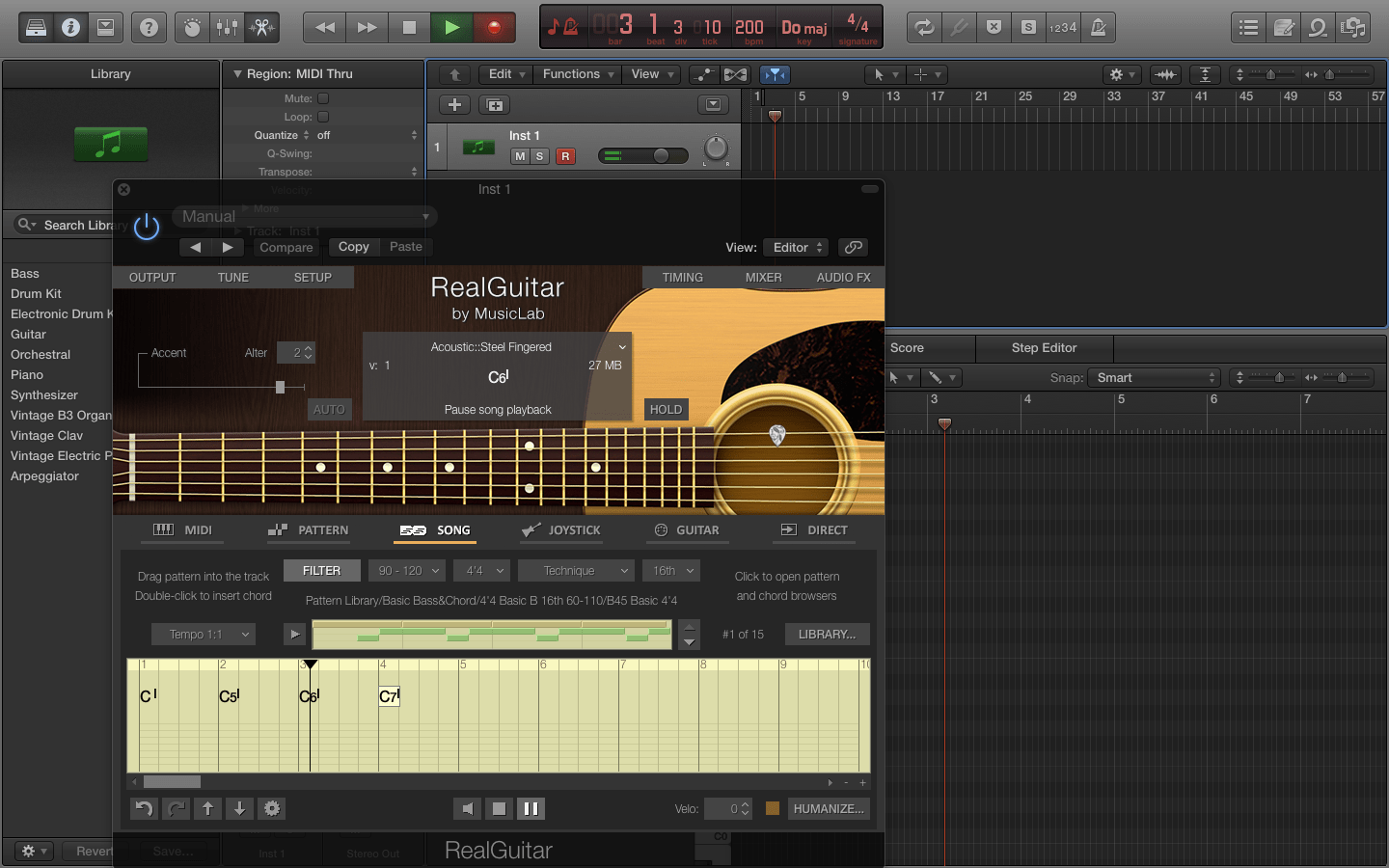 Can't record MusicLab Real Guitar from Logic Pro X Music Practice