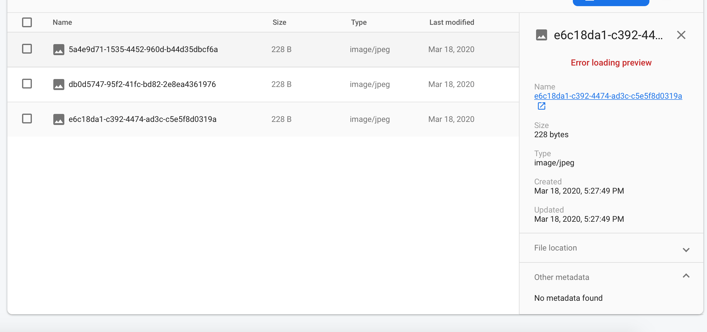 Error loading Preview in Firebase Cloud Storage Stack Overflow