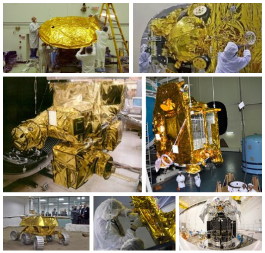 Why is gold used in space technology to protection from heat radiation