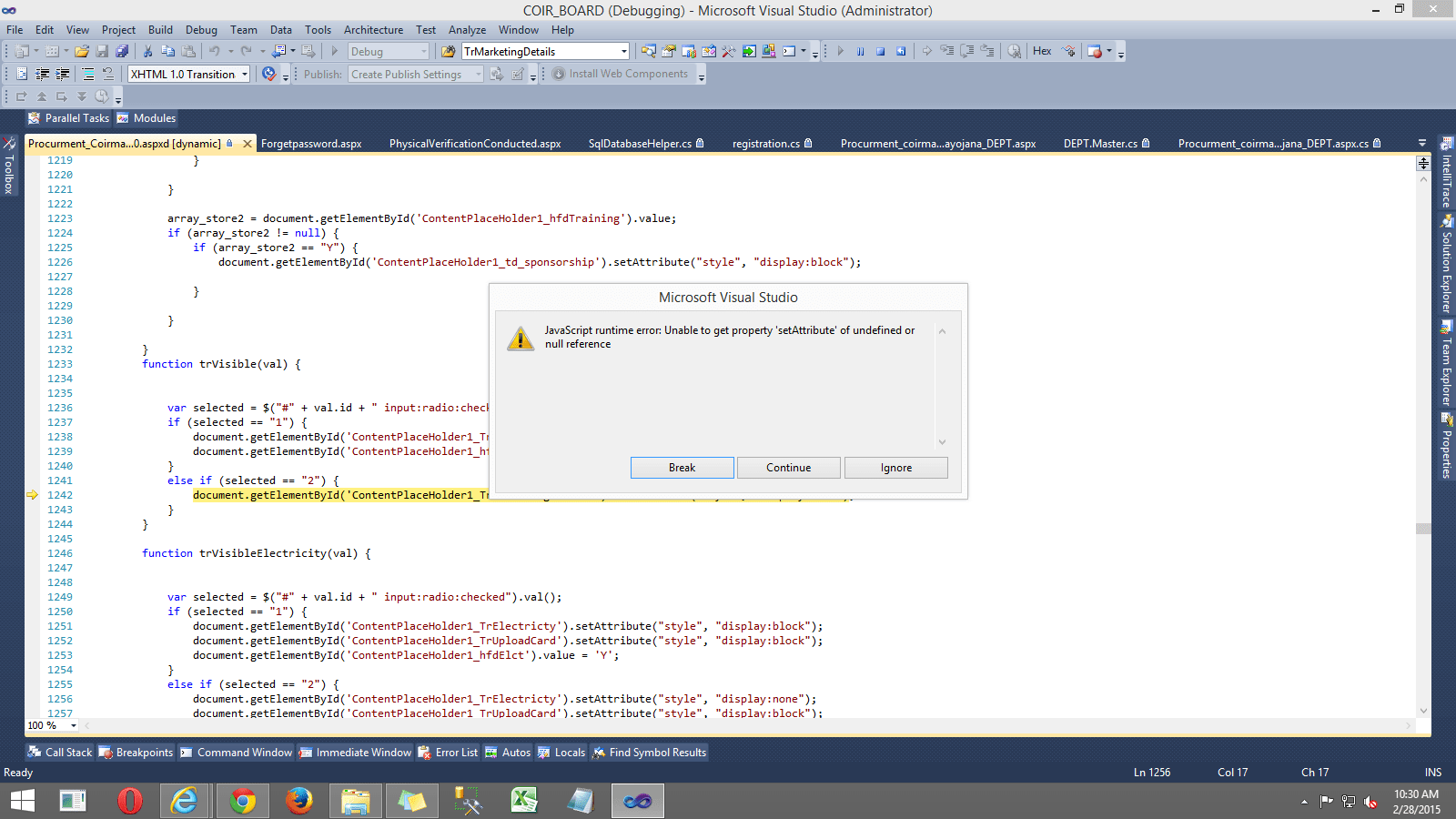 javascript document.getelementbyId Always returning null Stack Overflow