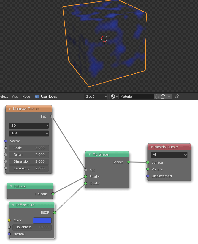 materials How can I use a mask modifier with a musgrave texture