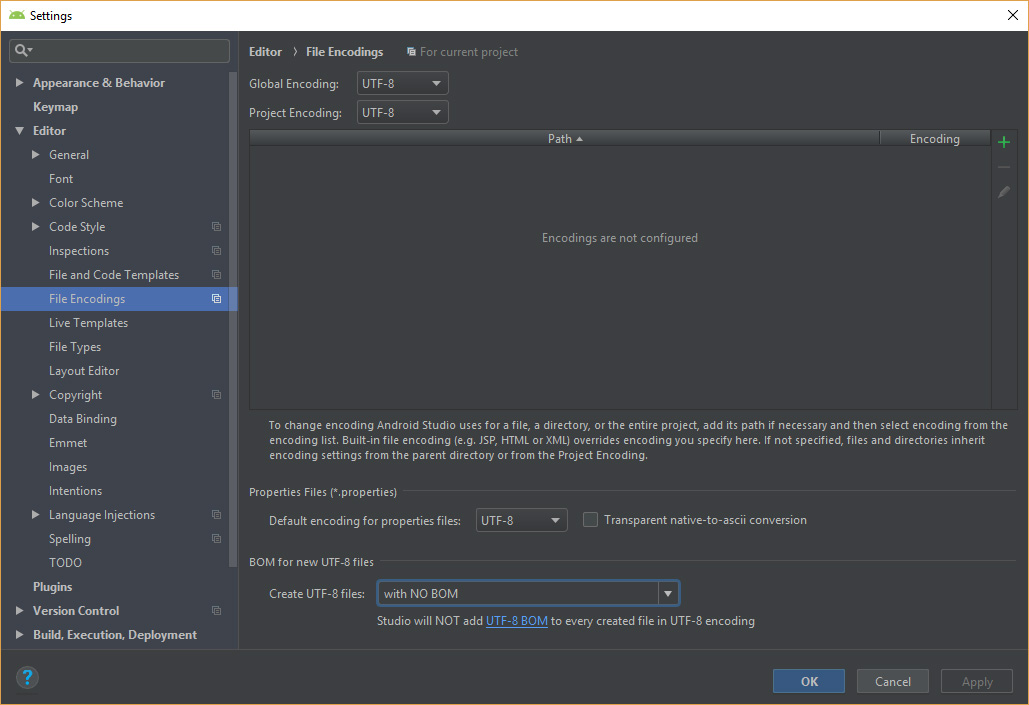 Android Studio create project generate colors.xml with junk characters Stack Overflow