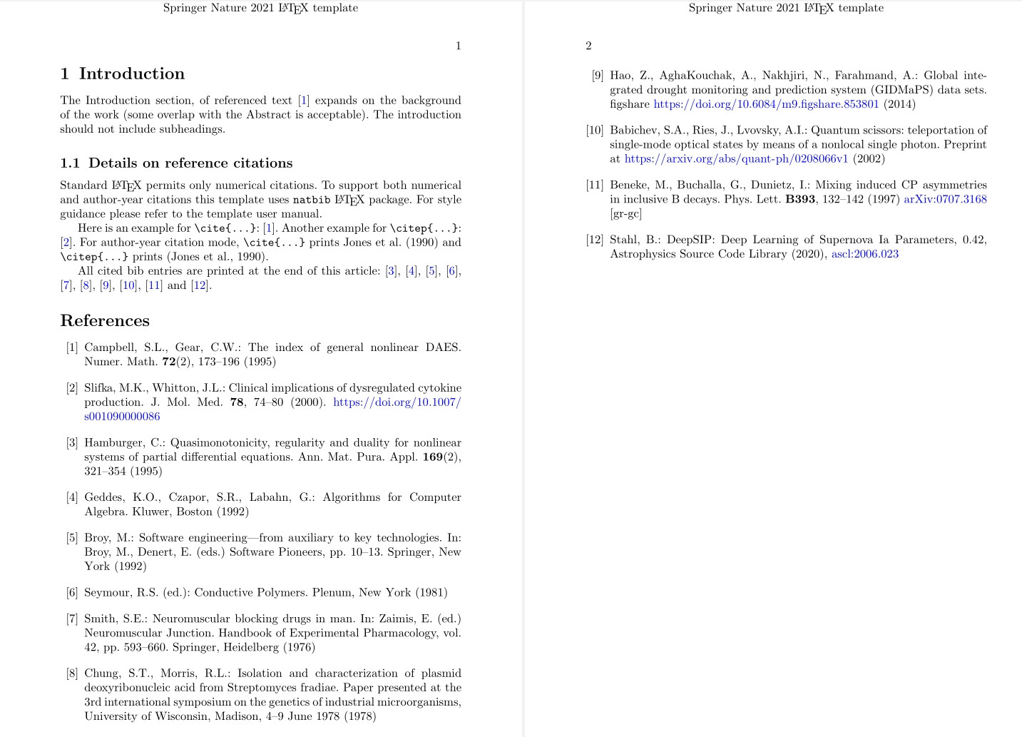 bibtex Working with springer template and bibliography TeX LaTeX