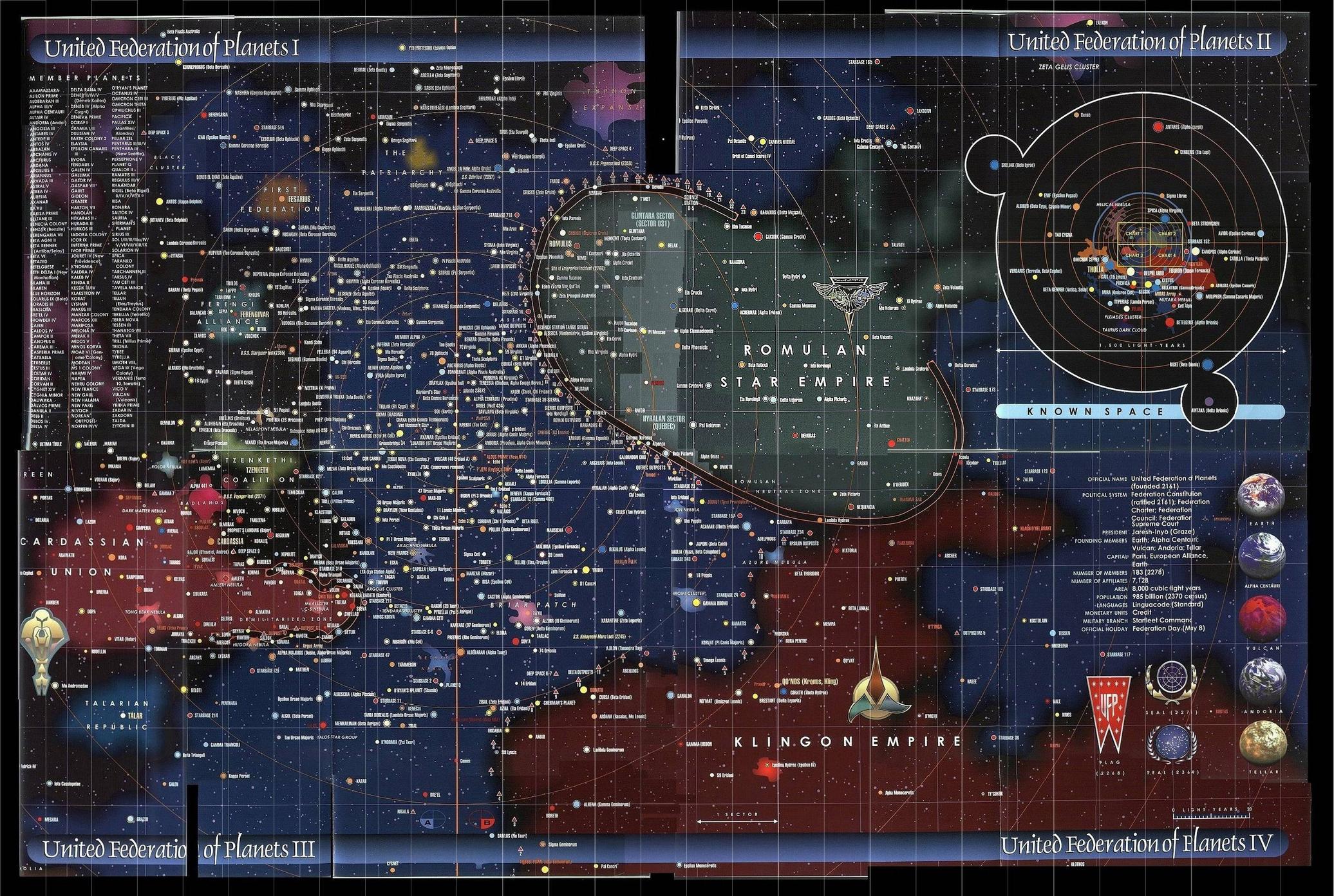 Does a map exist that shows Star Trek civilizations/worlds in great