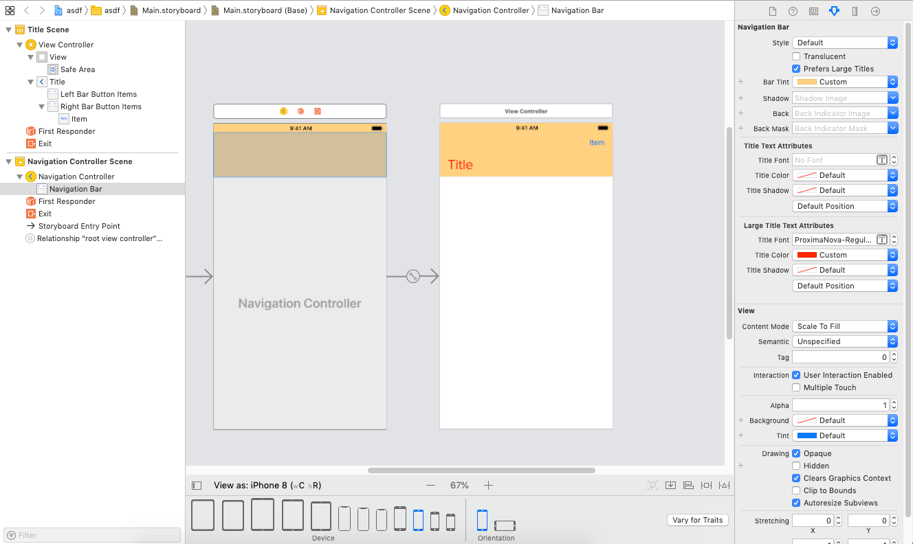 uinavigationbar How to change navigation bar height in iOS 12.2