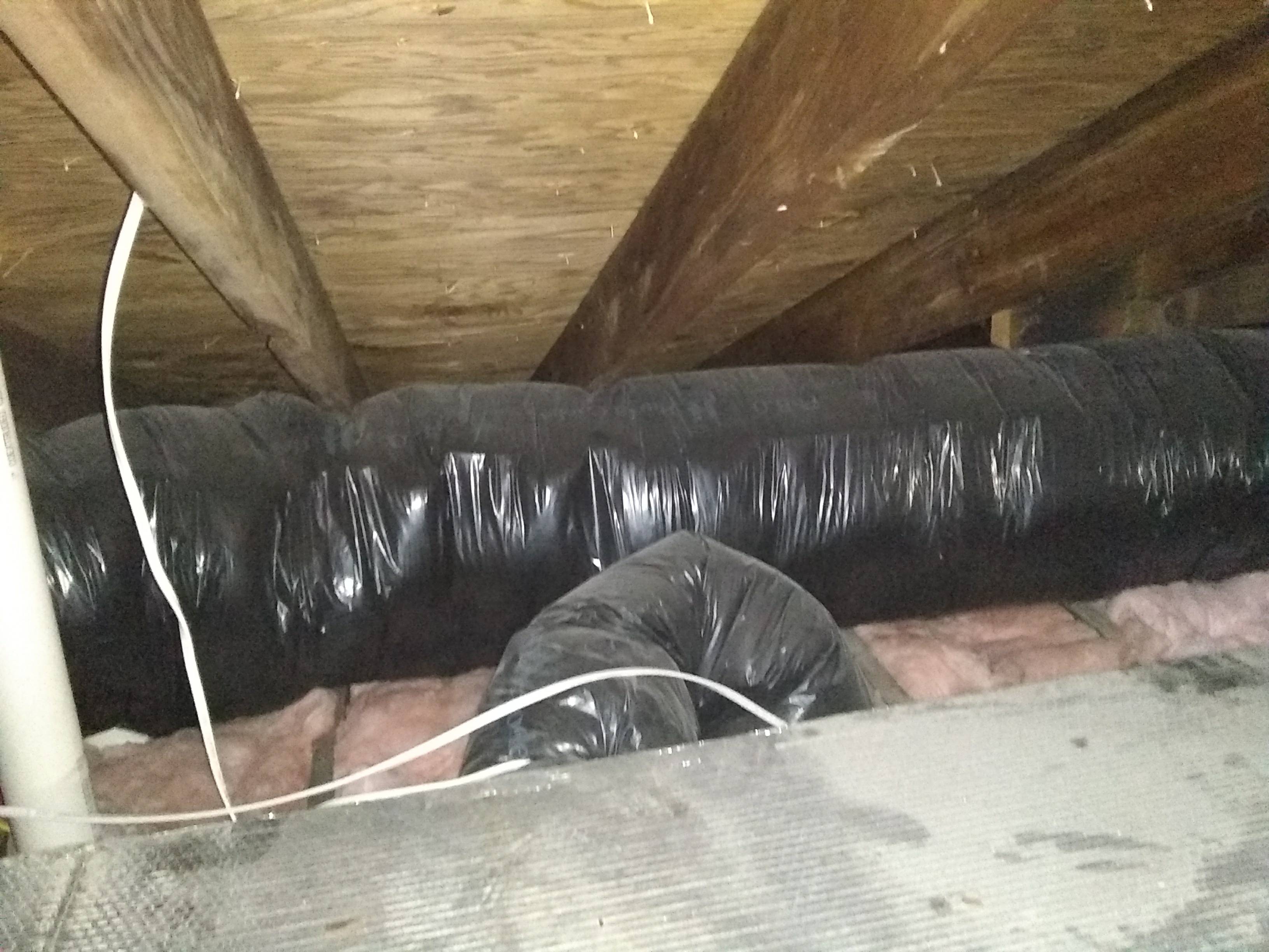 insulation New fiberglass batts near HVAC ducts Home Improvement