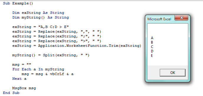VBA How to build an array with multiple delimiters of varying sizes? Stack Overflow