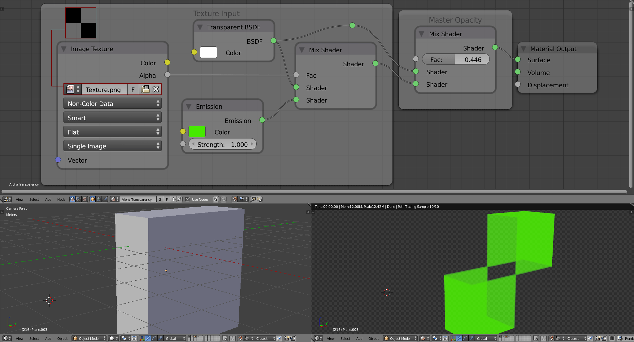 texturing How to make transparent material in cycles? Blender Stack