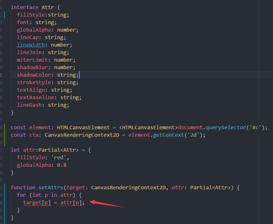 javascript element implicitly has an 'any' type because type '{0