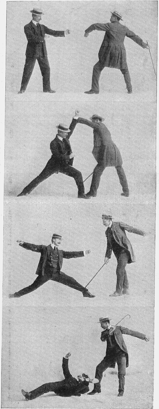 weapons How does Bartitsu's "foot hook with a cane" technique work? Martial Arts Stack Exchange
