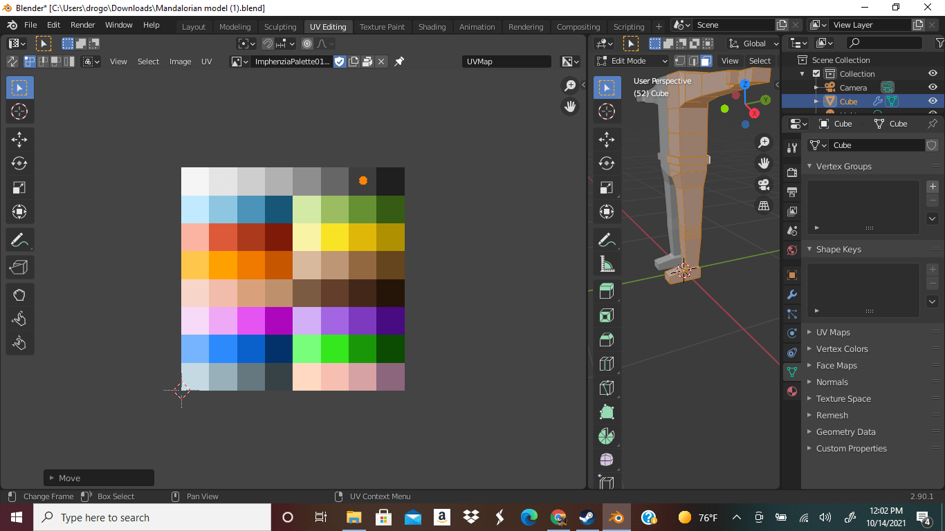 modeling Help with adjusting the color selector for the UV Editor