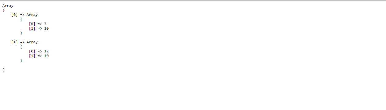 arrays I am trying to make matrix multiplication code in php but