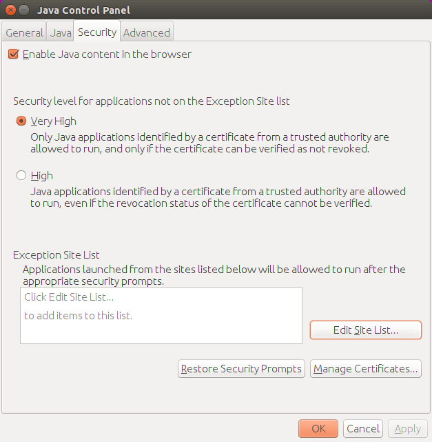firefox Ex error Java is not working Ask Ubuntu