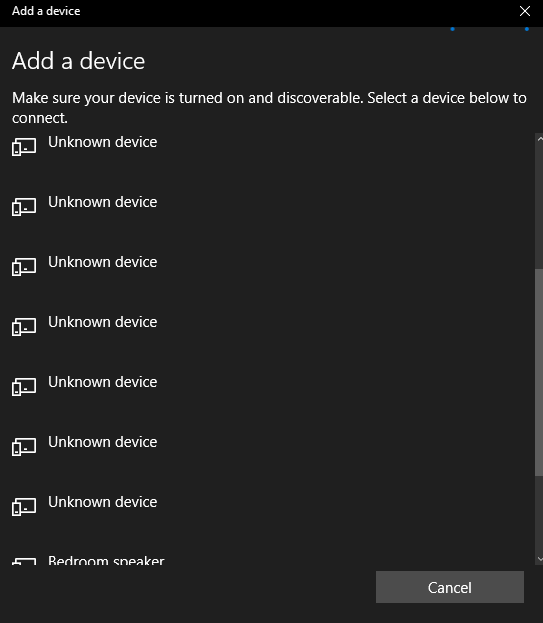How can I get Windows 10 to identify bluetooth devices Super User