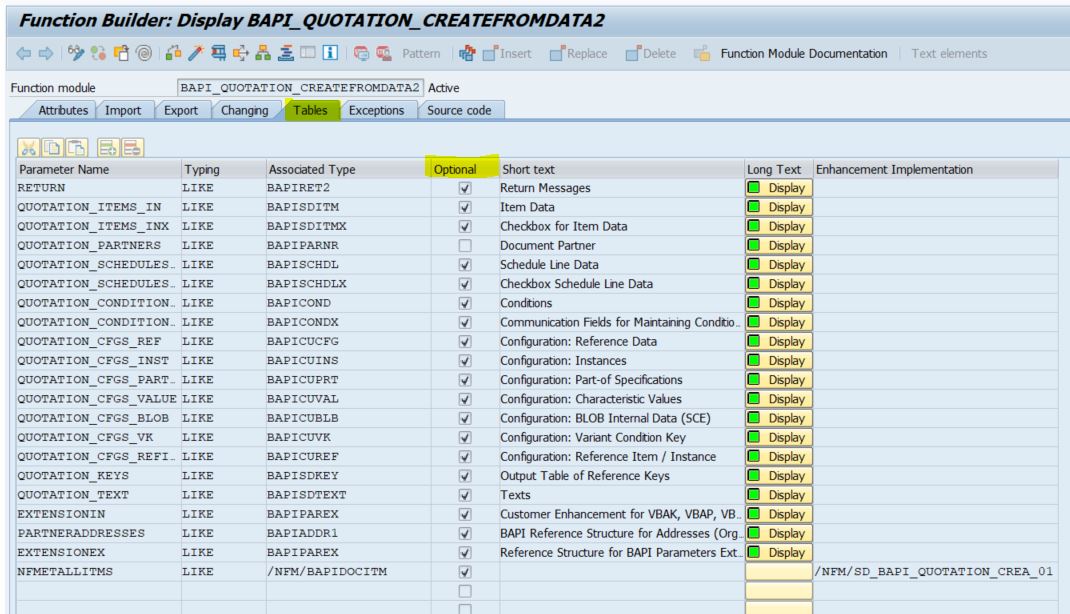 abap How to find the required tables of a BAPI function? Stack Overflow