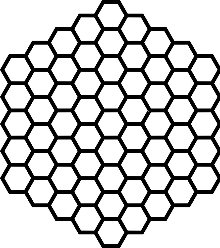 geometry why does prime numbers appear in the some of hexagons in a