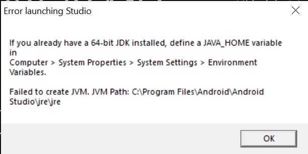 Failed to create JVM.JVM Path Ask Android Questions