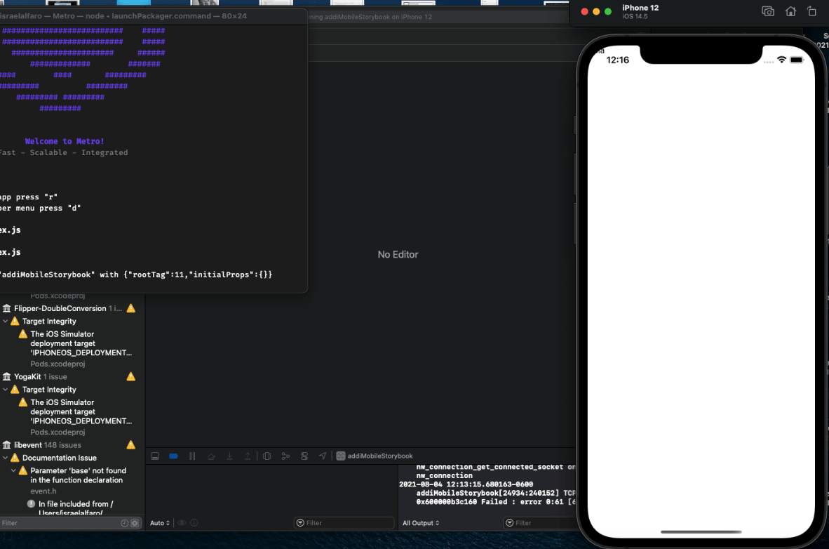 React Native version mismatch javascript version 0.64.1