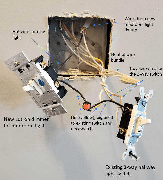 wiring - New light switch being controlled by another switch - Home
