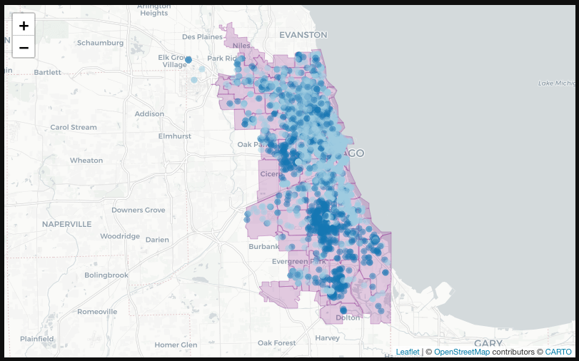 leaflet Is there a way to crosswalk coordinates and zip codes in R