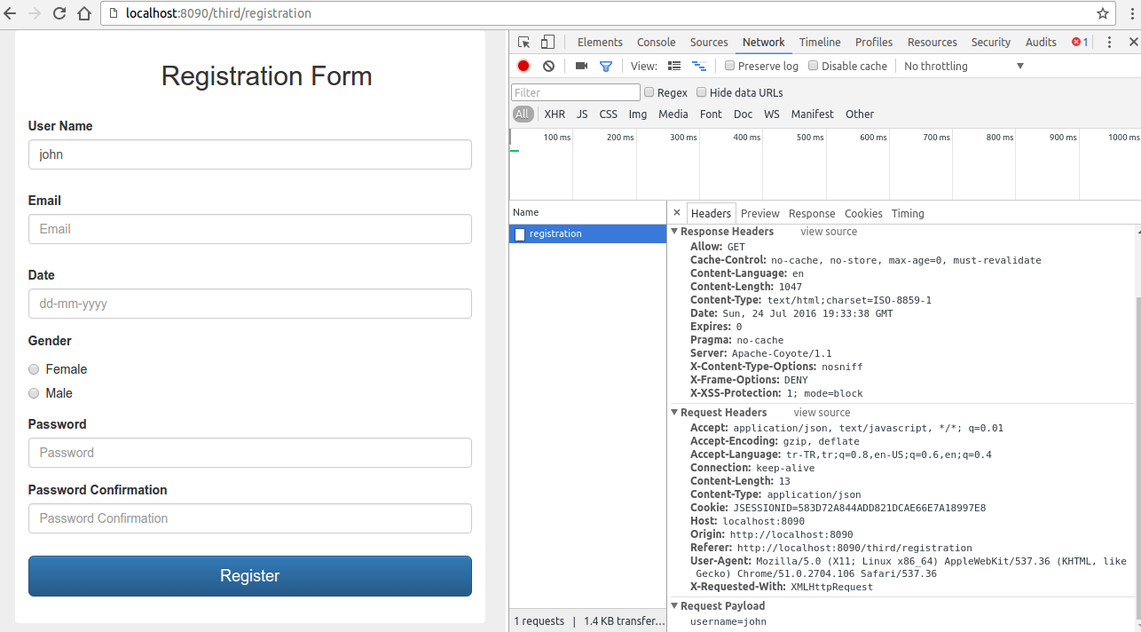 java Ajax Post request to Spring MVC Stack Overflow