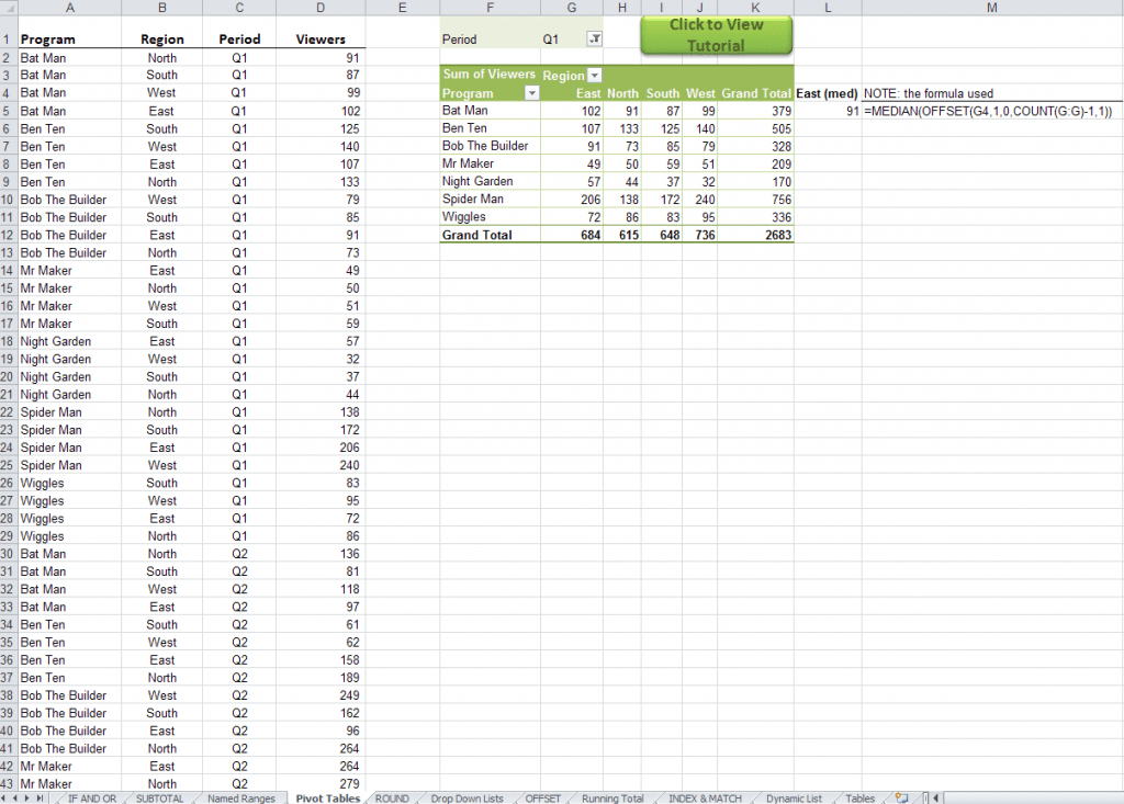 Â¿Mediana en tabla dinÃ¡mica en Excel 2010?