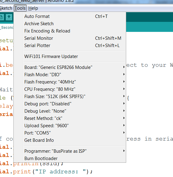 arduino uno How do I know the IP address assigned to an ESP8266