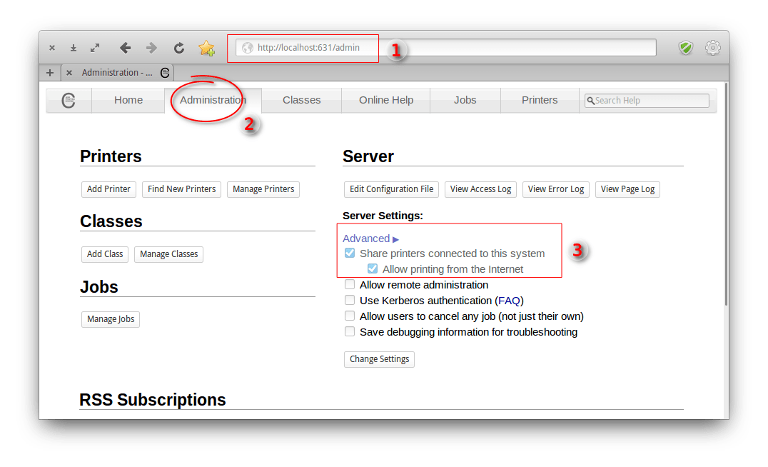 Configuring the Print Server (Printing from a Network Computer.