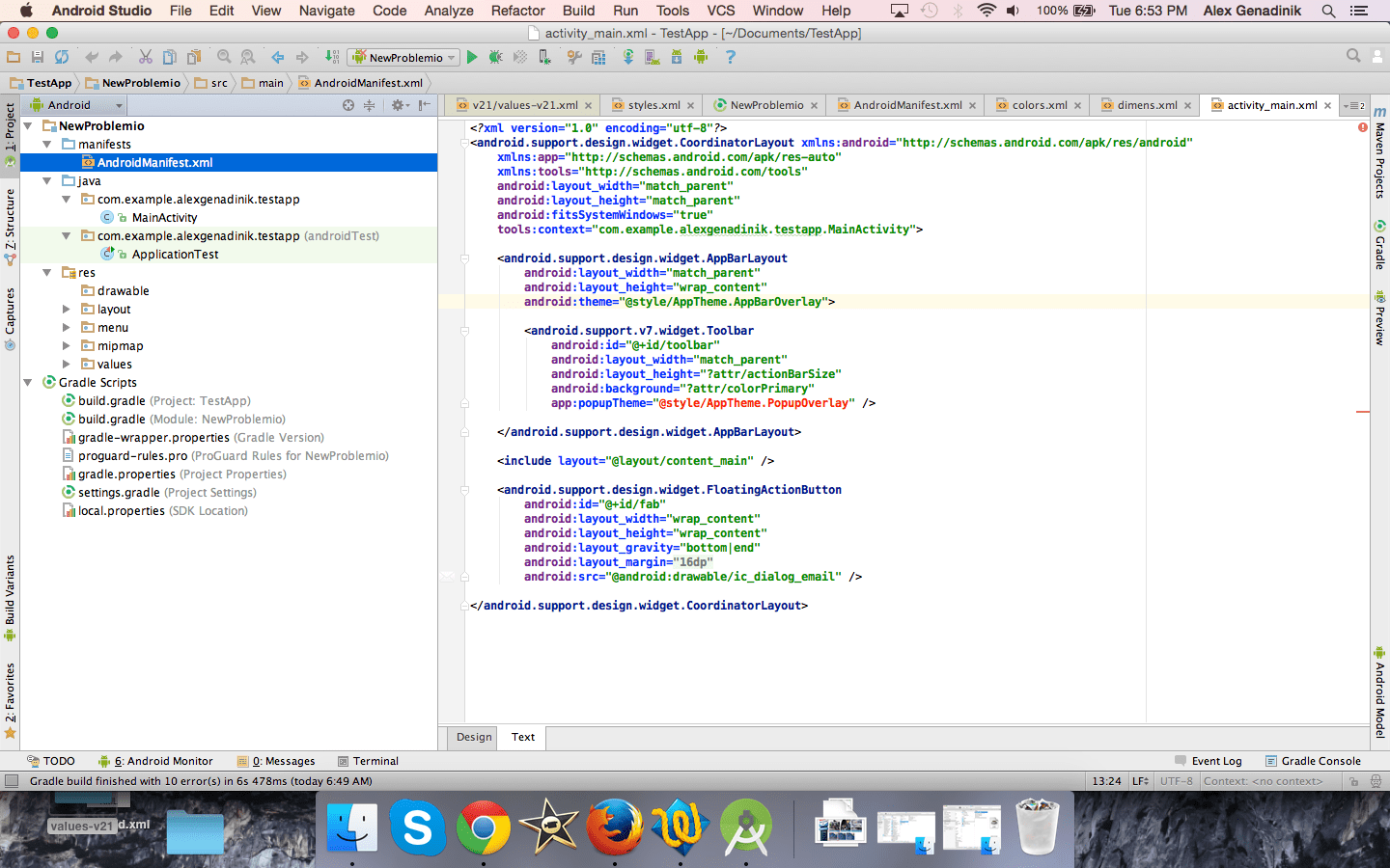 After copying over files in file system, Android Studio doesn't show