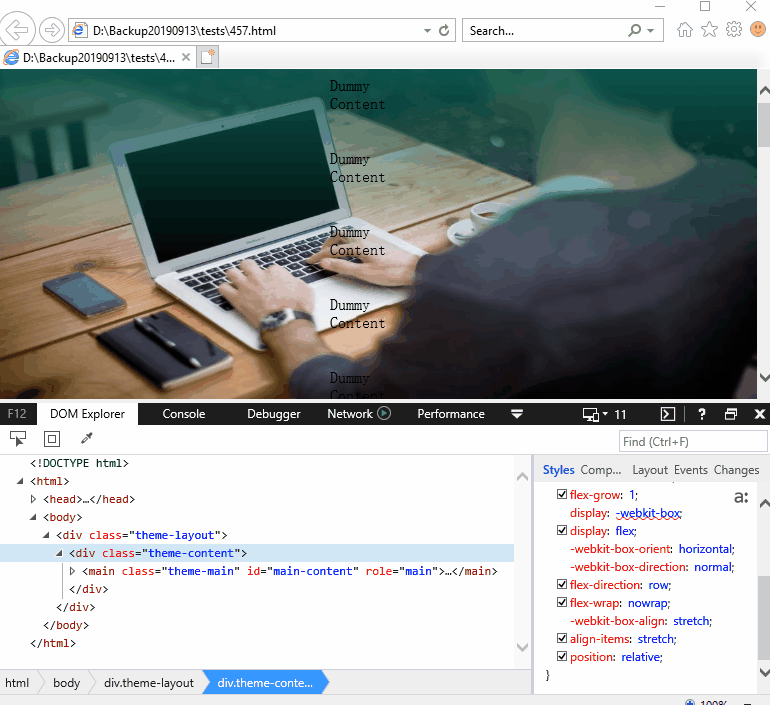 css IE (!) Fixed element scrolls on scroll (scrollwheel and keyboard