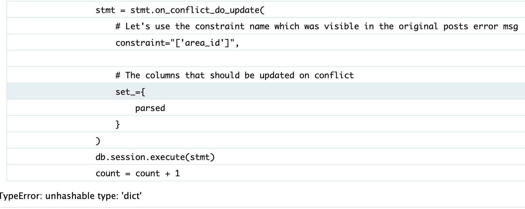 postgresql Upsert statement with FlaskSQLAlchemy Stack Overflow