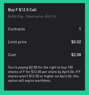 Robinhood app trade options
