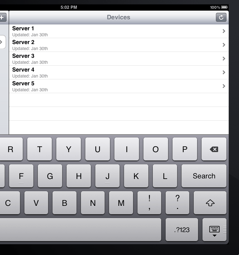 cocoa touch UISearchBar on iPad table view disappearing below