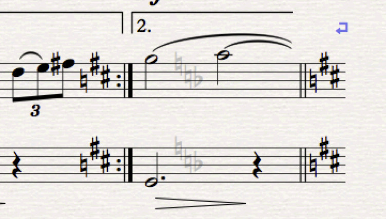 software How to insert cautionary key signature before repeat mark