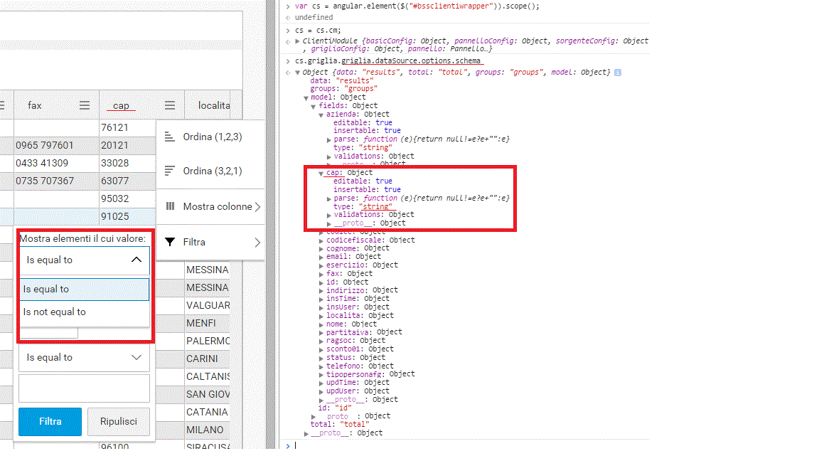 Filter Kendo Ui Grid Filterable. How can I change filter operator?