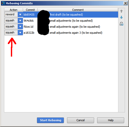 git IntelliJ How to squash local branch only Stack Overflow