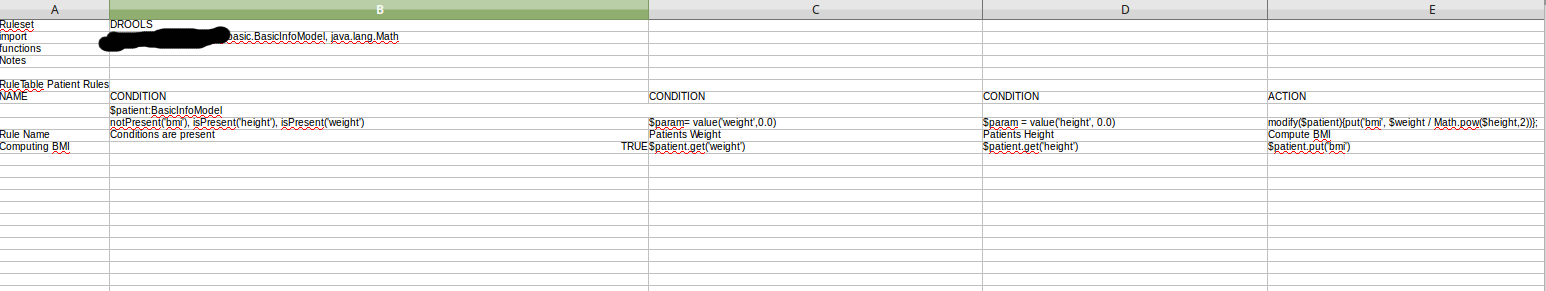Creating Drool Decision Table Stack Overflow