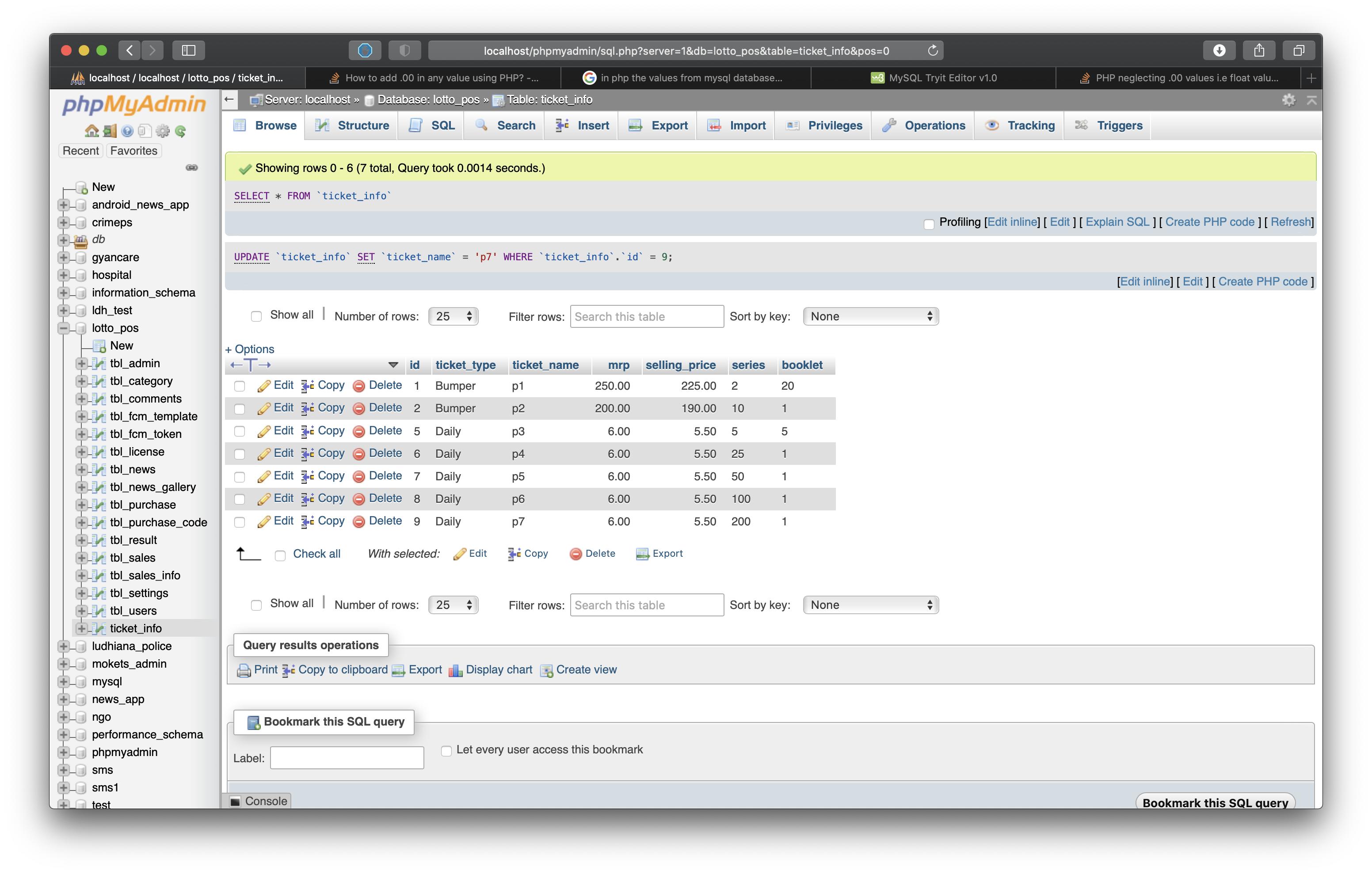 json PHP neglecting .00 values i.e float values and converting it in
