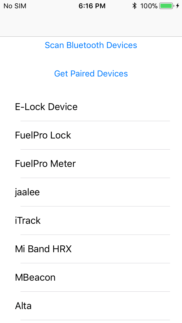 xamarin.ios Xamarin IOS bluetooth scan not showing all device list