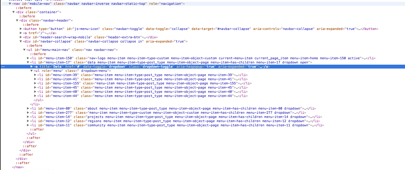 css Bootstrap collapse menu not scrolling on touch Stack Overflow