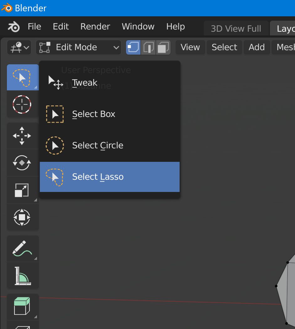 Select or deselect with mouse gesture Blender Stack Exchange