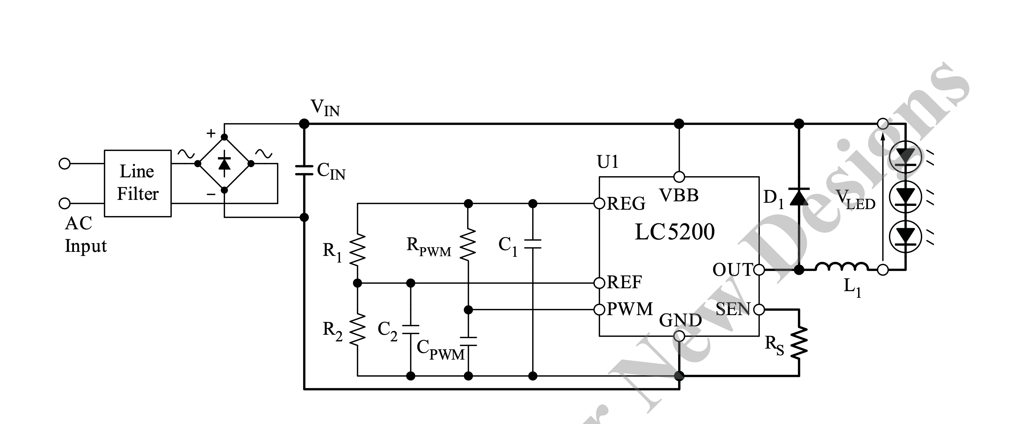 rectifier Efficient way to drop AC voltage in LED constantcurrent